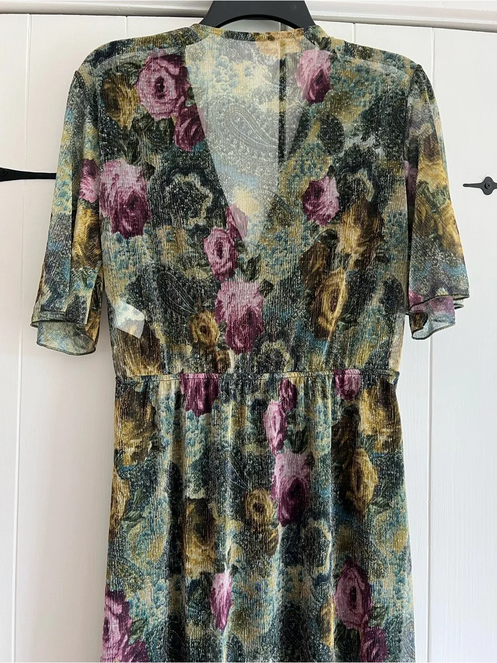 Green Floral V-Neck Maxi Dress - Elegant Women’s Summer Dress - Picture 2 of 5